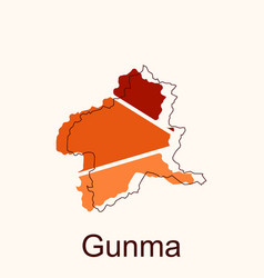 Map Of Gunma Design Template National Borders