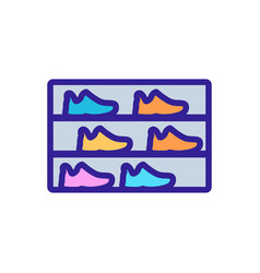 Shoe Shelves Icon Outline