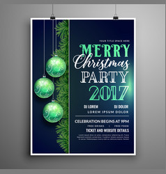 Creative Blue Christmas Party Flyer Design