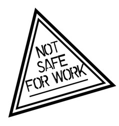 Not Safe For Work Stamp On White