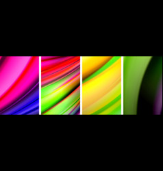 Rainbow Style Fluid Color Wave Line Background