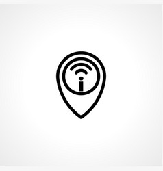 Wi-fi Access Point On Map Pin Icon Access