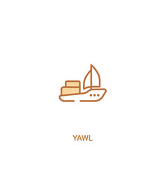 Yawl Concept 2 Colored Icon Simple Line Element