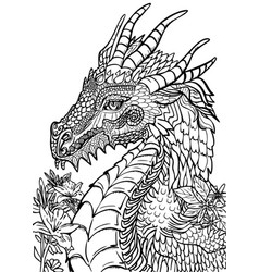 Dragon Hand Drawing Coloring Page