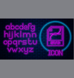 Glowing Neon Svg File Document Download