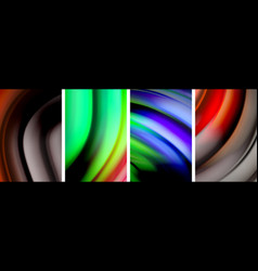 Rainbow Style Fluid Color Wave Line Background