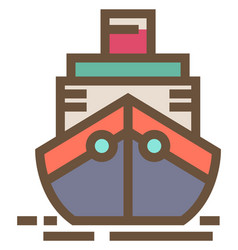 Steam Ship Icon Marine Transport Sea Travel