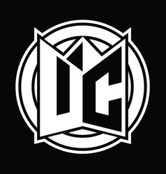 Uc Logo Monogram Circle Rounded Design