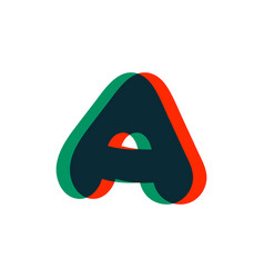 Letter A Logo With Stereo Effect