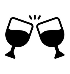 Cheers Black Filled Outline Icon Modern Thin Line