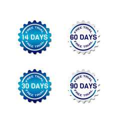 Free Trial Badges 14 30 60 And 90 Day Sticker