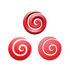 Swirly Round Red Shapes