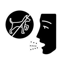 Dog Allergy Glyph Icon