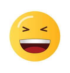 Grinning Squinting Face Icon Image