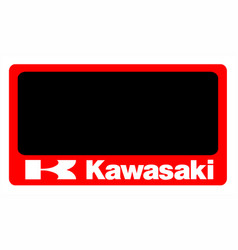 Kawasaki Motorcycle Number Plate