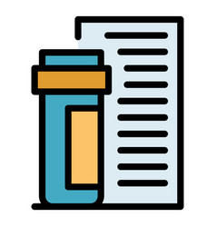 Lab Medical Test Icon Flat