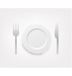 Plate Spoon And Fork Emoji Isolated On White