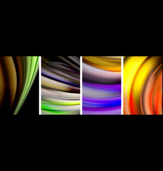 Rainbow Style Fluid Color Wave Line Background