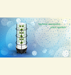 Vertical Aeroponics Plant System Realistic