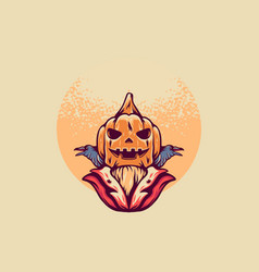 Dracula Pumpkin Halloween Retro