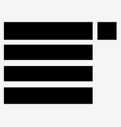 Drop down menu symbols for webdesign front-end Vector Image