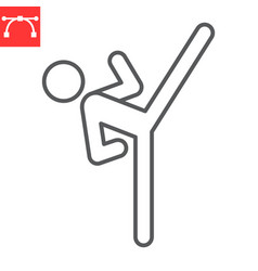 Taekwondo Sport Line Icon