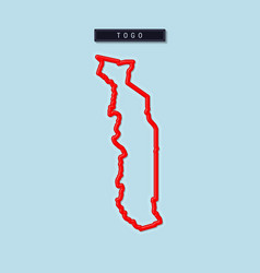 Togo Bold Outline Map