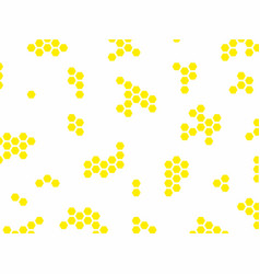 A Yellow Honeycomb Pattern On White Background