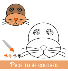 Funny Sea Lion Face To Be Colored The Coloring