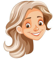 Smiling Cartoon Of An Old Woman