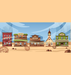 Wild West Town Western America Street With Old