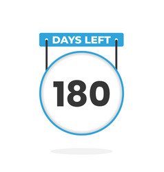 180 Days Left Countdown For Sales Promotion