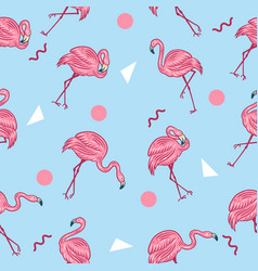 Cute Light Pink Stork Animal Seamless Pattern