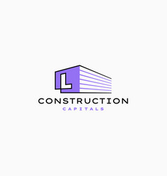 L Letter Construction 3d Perspective Logo Icon