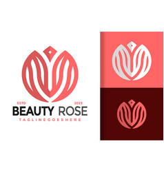 Letter M Flower Rose Logo Logos Design Element