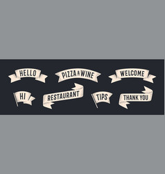 Vintage Ribbon Banner Graphic Set