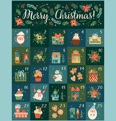 December Advent Calendar Cute Christmas