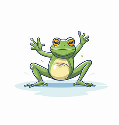 Frog Cartoon Character Isolated On A White