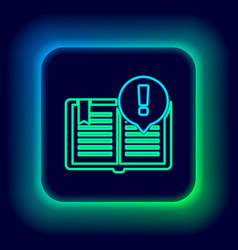 Glowing Neon Line Interesting Facts Icon Isolated