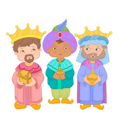 Three Wise Men Kings With Gifts For Baby Jesus