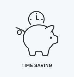 Time Saving Line Icon