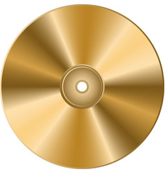 Cd Dvd Golden Disc Isolated On Transparent