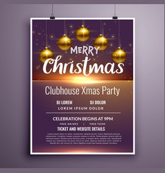 Elegant Merry Christmas Party Flyer Invitation