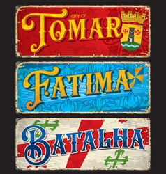 Tomar Fatima Batalha Portuguese City Plates