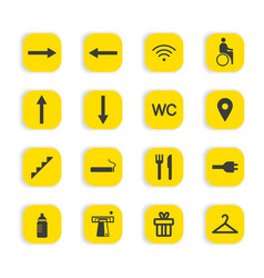 Yellow Icons Wayfinding Signage