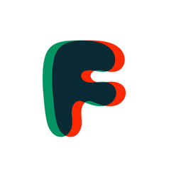 Letter F Logo With Stereo Effect