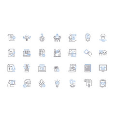 Product Research Line Icons Collection Analysis