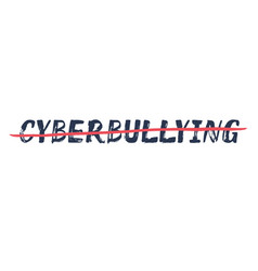 Cyberbullying - Handdrawn Strikethrough Text