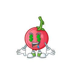 Money Eye Mascot Lovi Lovi Fruit On White