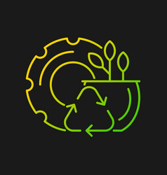 Recycled Rubber Planters Gradient Icon For Dark